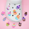 Encanto de Zapato de Comida de Goma Suave de PVC con Tema de Pastel 'Sweetheart' para Niñas, Decoraciones de Zapato Desmontables DIY, Venta al por Mayor