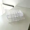 Caja de almacenamiento para decoración de uñas acrílico transparente multicapa caja organizadora multi-rejilla gran capacidad caja con cajón para pegar gel