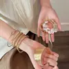 Un Conjunto de Pulseras Divinas~ Pulseras de Ala Ancha de Moda y Versátiles para Mujer, Pulseras Multicapa Color Dorado Estilo Vacaciones para Primavera y Verano