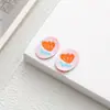 Etiqueta de Tela con Flor Linda Ovalada Pasador para Cabello Infantil Pegatina de Tela Adorno Decorativo para la Cabeza Marca Tejida DIY Adorno Hecho a Mano de Dibujos Animados