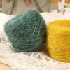Cebola dourada, lã maohair, bola de lã tecida à mão 50g fio banhado a ouro, seda brilhante tecida à mão, bola de lã média e grossa