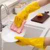 Luvas Domésticas Amarelo Oxford Lavanderia Impermeável Plástico Borracha Limpeza Doméstica Antiderrapante Tipo Espessado Durável Cozinha Lavar Louça