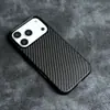 Funda de teléfono aplicable transfronteriza iPhone 17 Pro Max textura fibra de carbono funda de cuero magnética Apple 18