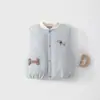 Colete de Bebê 120g Acolchoado de Algodão Protetor de Barriga para Outono e Inverno, Top Quente de Fleece para Bebês e Crianças