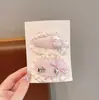 Pinzas para el pelo de encaje estilo coreano para niñas, primavera y verano, accesorios para el pelo de dibujos animados, pasadores de encaje de colores caramelo