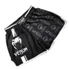 Pantalones Cortos de Muay Thai, Equipo de Entrenamiento Venom para Boxeo y Sanda, Absorbentes de Sudor, Transpirables, con Texto Impreso, Pantalones Cortos Deportivos de Artes Marciales