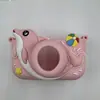 Cámara Infantil Funda Protectora de Dibujos Animados Cámara Pequeña Cubierta de Silicona Anticaída con Correa para el Cuello Mini Foto Carcasa Blanda de Goma