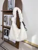 Bolso Cruzado de Lana de Cordero Nuevo Otoño/Invierno 2026 Fuente Transfronteriza Bolso de Cuerno Ajustable Estilo Coreano Bolso de Hombro Único para Debajo del Brazo para Mujer