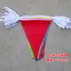 Decoración de banderines coloridos banderines triangulares banderines en cadena banderín colorido para exteriores sitio de construcción construcción banderín colorido advertencia alerta