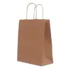 Bolsas de Papel Kraft Navideñas Personalizadas con Impresión de Logo, Bolsas de Papel con Asa, Bolsas de Regalo Navideñas, Bolsas para Empaquetar Regalos, Sensación de Alta Gama