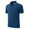 Camisa Polo Listrada Tingida na Fiação com Íon de Gelo e Espiga de Trigo Tridimensional, de Alto Padrão, Pedido de Uniforme de Trabalho de Verão, Uniforme de Fábrica, Camisa Cultural