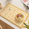 Mantel individual estilo crema, impermeable y a prueba de aceite, mantel sin lavado, tapete pequeño para mesa, tapete para mesa de cafetera, tapete resistente al calor para mesa de comedor