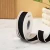 Fita de Veludo para Plantação de Borda Crua de Chenille Dupla Face Coreana 2,5cm Laço para Buquê Tira para Embalagem de Caixa de Presente para Assar