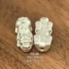 Plata Pura 999 Accesorios de Plata Dura 3D Colgante DIY Dios de la Riqueza Atrae Riqueza y Buena Fortuna Cuentas de Plata Pura Colgante de Bolsa de la Suerte Pixiu