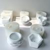 Jiahimei Yeso Suculenta Maceta Molde de Silicona DIY Yeso Pegamento Jarrón Candelabro Adorno Herramienta de Pulido