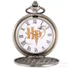 Novedades en Stock, Entrega Rápida. Reloj de Bolsillo Clásico Retro Harry Potter con Números Romanos, Reloj de Bolsillo de Cuarzo con Cadena
