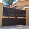 Puerta de Hierro Forjado para Jardín Estilo Europeo, Puerta Corredera de Metal Forjado para Patio, Puerta de Hierro Forjado Pintado