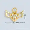 Ventas Directas de Fábrica, Venta al por Mayor de Artículos en Stock, Chapado en Oro Real Microincrustado de Cobre 18K, Colgante en Forma de Corazón Chapado en Oro