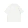 Rh5039 # (26 Peças de 280g Algodão Marca da Moda Fio Duplo) Camiseta da Moda com Gola Reversível, Zíper, Ombros Caídos e Manga Curta
