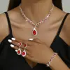 Tiara Coroa Europeia e Americana Mais Vendida Acessórios de Noiva Conjunto de Joias Joias de Casamento Colar Luxuoso Brincos Pulseira Vestido de Casamento