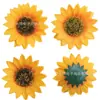 Girasol pastoral de alta calidad 9/10/12 cm cabeza de flor artificial corona de otoño ramo flor de seda decorativa flor artificial