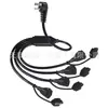 Divisor de Cable de Alimentación Estándar Americano Tarjeta de Alimentación Cable de Alimentación Enchufe Triple Hembra Estándar Americano Cable de Alimentación de Un Punto 3 Hembra de Uno a Cuatro