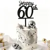 Decoraciones para Pasteles Estilo Ins Transfronterizas 18 21 30 40 50 60 Toppers de Pasteles con Números de Cumpleaños Acrílicos