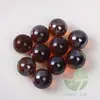 10 peças 22mm bola de vidro cor âmbar transparente 22mm bolinhas marrons 2,2cm bola decorativa 150g