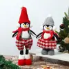 Decoraciones Navideñas Nuevas Transfronterizas Muñeco Retráctil de Pingüino Adornos de Enano Muñeco Hotel Decoración de Centro Comercial Muñeco