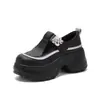 Zapatos de Papá de Suela Gruesa para Aumentar la Altura para Mujer, Nueva Moda Primavera y Otoño 2026 Zapatillas Blancas Casuales con Plataforma