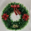 Nova Guirlanda de Natal Plástica Artificial Transfronteiriça 30cm Flor Vermelha de Lã Laço Pendurado na Parede do Pátio Layout de Cena