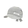 Turbante de Cuadros con Lazos para Mujer, Verano Delgado Transpirable Moda Versátil para Adelgazar la Cara Gorra de Béisbol con Protección Solar