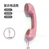Microfone de Telefone Retrô com Plugue Direto Tipo-C, Receptor de Celular Universal, Alça de Fone de Ouvido Externo com Fio, Receptor Brilhante com Porta C