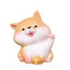 Figura Pequeña de Shiba Inu Atrae Fortuna Decoración de Coche Manualidad de Escritorio Perro de Dibujos Animados Regalo Creativo Resina Natural