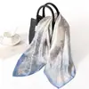 Bufanda Cuadrada de Imitación Seda Nueva Colección Primavera-Verano para Mujer, Versátil y de Gama Alta, 70 cm Cuadrada, Bufanda Pequeña de Cuello Profesional con Estampado de Moda