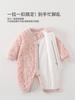 Macacão de Bebê Tipo a Outono e Inverno Roupas de Bebê Acolchoado Quente Roupa de Algodão Jacquard Roupas de Passeio Roupas Infantis de Anyang