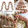 Cipó de rosa artificial, produto popular transfronteiriço, cipó de flor artificial falso, ornamento de decoração de casa, arranjo de casamento cipó de rosa