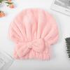 Gorro para Cabello Seco para Mujer, Engrosado, Cabello Súper Largo, Súper Absorbente Gorro de Ducha con Lazo de Terciopelo Coral para Mujer, Toalla de Secado Rápido para Mujer