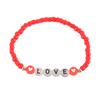 Pulsera de cuentas de arroz de colores, pulsera con letras fluorescentes, estilo étnico, ideal para novias y niños.