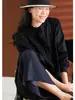 Elegante Camisa de Algodón Plisado con Cuello Alto de Encaje Blanco y Negro, Manga Larga para Mujer, Nuevo Estilo Otoño
