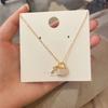 Collar al por mayor para mujer, suave, elegante, pequeño, transparente, con llave de cerradura, collar Dongdaemun, versátil, personalizado, cadena de clavícula
