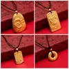 Colar Cabeça de Buda Sólido, Ouro de Areia Vietnamita, Cor Duradoura, Pingente Dragão Roda de Oração, Cabeça de Buda Imitação Ouro 24K