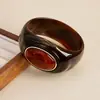 Pulseira Oval de Acrílico Europeia e Americana Transfronteiriça com Gradiente Mancha Estilo Palácio Retrô Pulseira Levemente Luxuosa Toque de Alta Qualidade Joia para Mãos