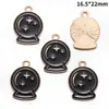 Accesorios para Joyería de Aleación con Goteo de Aceite DIY Colgantes de Mariposa Oscura Murciélago Pendientes Pendientes Pulsera Colgante W508