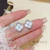 Pendientes de Moda de Aguja de Plata 925 con Cubos de Perla de Venta Caliente Pendientes Dulces de Nicho de Gama Alta Pendientes de Diseño Exquisito