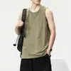 Camiseta sin mangas holgada para hombre, chaleco deportivo sin mangas para hombre, talla grande, estilo fino de verano, moderno
