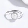 Anillo de Perla de Agua Dulce para Mujer Anillo de Plata 925 Anillo de Nicho de Alta Gama Pulsera Joyería de Circonita Ins Regalo de Cumpleaños