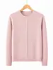Nuevo Estilo Ropa para Madres Otoño/Invierno Top de Punto Cuello Redondo para Mujeres de Mediana Edad y Mayores Moda Chic Versátil Suéter Capa Base
