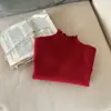 Ningli Suéter Base de Cuello Alto para Bebé Niña Otoño e Invierno Estilo Coreano Cuello Vertical Tejido Base Suéter Infantil