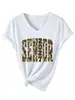 Amazon eBay site independente moda versátil feminina sênior 2027 camuflagem gola V manga curta camiseta camisa base
